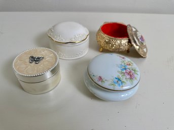 Lot Of 4 Trinket Boxes