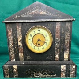 Vintage Mantle Clock, No Markings Very Heavy.