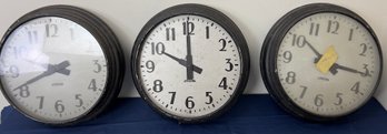 3 Vintage Standard Clocks Dated January 1947.
