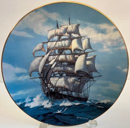 'the Twilight Under Full Sail'  By Charles Vickery Ship Series Collector Plate