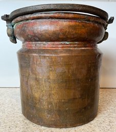 Antique Copper Pot With Dragons