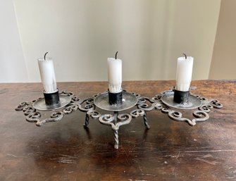 Wrought Iron 3 Candle Holder