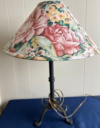 Cast Iron Footed Lamp.