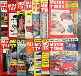 Lot Of 14 Vintage Mid 50s Motor Trend Magazines