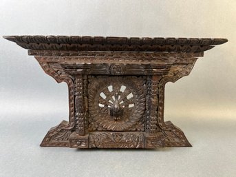 Vintage Hand Carved Miniature Doll House Mantle.