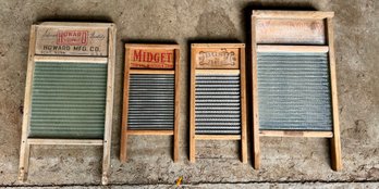 Four Antique Wash Boards