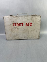 Vintage First Aid Kit With Hanging Hooks