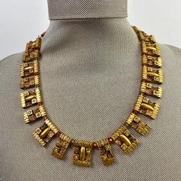 Gold Tone Chunky Necklace