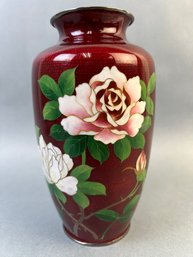 Vintage Cloisonne Vase Signed.
