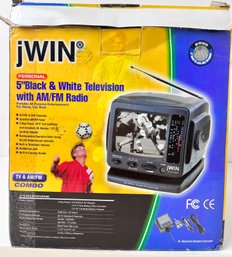 Jwin Tv& Am/fm Combo Black And White Tv With Radio