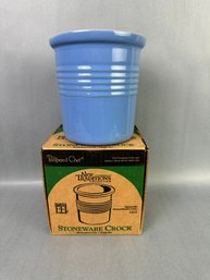 Pampered Chef: Blue Stoneware Crock