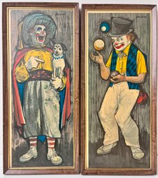 2 Vintage 60s Clown Pictures.