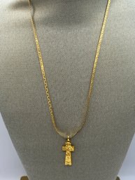 Vintage 14k Gold Chain With 18K Cross