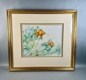 Susan LeBow - Print Of Goldfish #2 - Framed