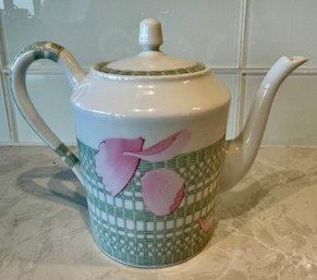 Hermes Limoges Peonies Porcelain Teapot