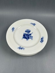 Royal Copenhagen Blue Flower Braided Plates Set Of 6