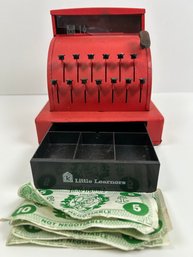 Little Learners Tin Cash Register With $135 Of Popeye Money.