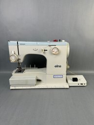 Elna Super Sewing Machine With Metal Case