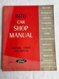 Vintage 1970 Car Shop Manual Electrical Vol. Three