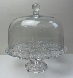 Vintage Pedestal Glass Cake Stand