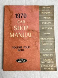 Vintage 1970 Car Shop Manual Body Vol. Four