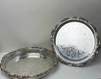 Baroque By Wallace Silverplate Serving Trays