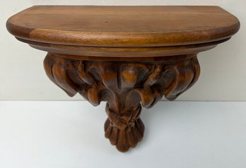 Vintage 1979 Enkeboll Design Hand Carved Wood Shelf