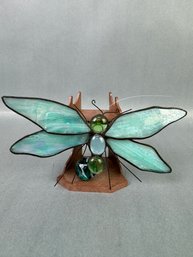 Stain Glass Butterfly And Marble