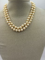 Double Strand Of Cultured Pearls With Clasp