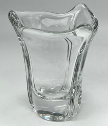 Signed Daum France Small Crystal Vase