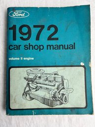 Vintage 1972 Car Shop Manual Vol. Two Engine