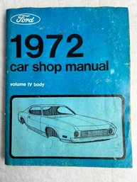 Vintage 1972 Car Shop Manual Vol. 4 Manual