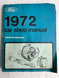 Vintage 1972 Car Shop Manual Chassis Vol. 3 Electrical