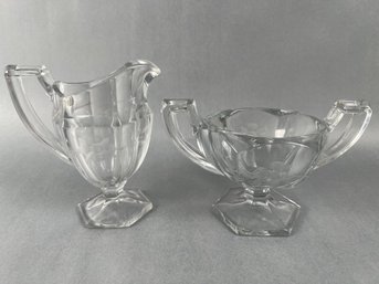 Cut Glass Sugar Bowl And Cream Pitcher. *Local Pickup Only*