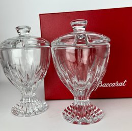 Baccarat Massena Crystal Condiment Jar With Lid And Box