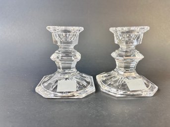 Pair Of Crystal Candleholders Home Beautiful Slovenia  -local Pickup Only