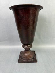 Dark Brown Metal Urn - 12 Inches - #1