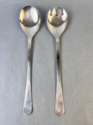 2 Italian Silver Plate Serving Spoons.