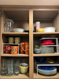 Three Shelfs Of Nice Kitchen Items