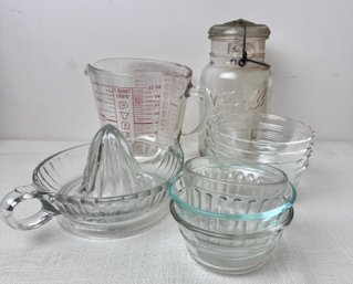 Various Pyrex And Ball Glassware.