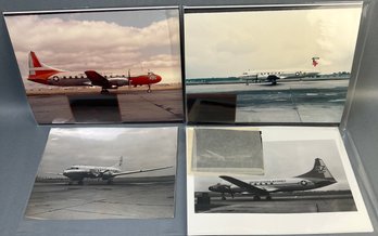 4 Vintage 8.5x11 Inch Photos Of A Convair With Negatives.