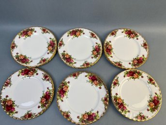 12 Royal Albert Old Country Roses Bread Dessert Plates.
