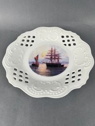 Digby Milk Glass Plate From Prince Edward Island