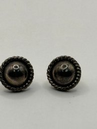 Sterling Silver Pierced Earrings Marked 925 Mexico