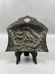 Made In Japan Small Table Dust Pan With Ornate Dragon