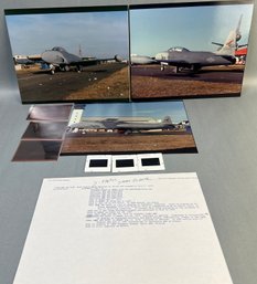 3 Vintage Photos Of A Lockheed T-33a With Info, Negatives And Slides.