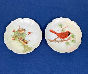 Vintage 70s Signed Adrienne Birds In A Tree Plates