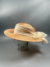 Peach Women's Woven Fedora Hat