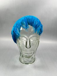 Vintage Blue Europa Feather Hat
