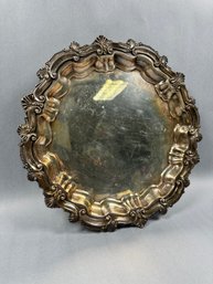 Heavy Silverplate With Scalloped Edges